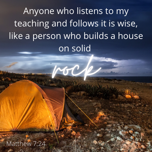 Mat 7:24 – House on a rock