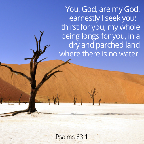 Psa 63:1 – The dry river