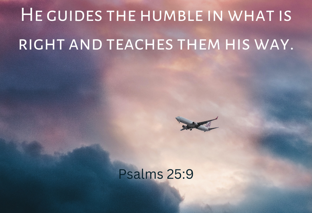 Psa 25:9 – Flying in clouds